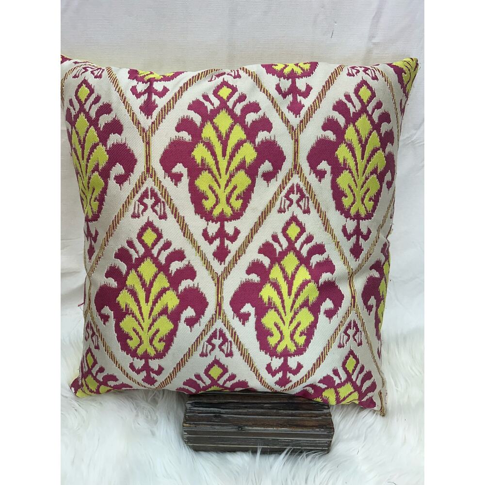 Large Accent Pillow Yellow Pink GUC 20x22"